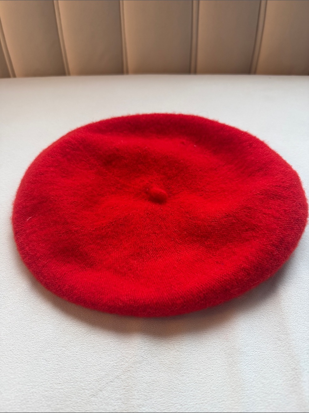 Classic French Beret in Red Wool